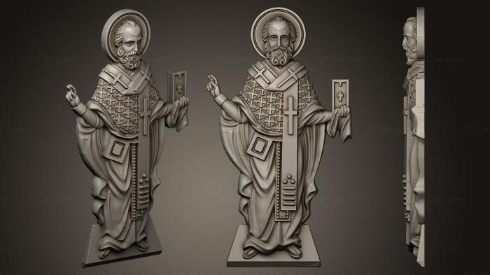 Иконы (Святой Николай, IK_1868) 3D модель для ЧПУ станка